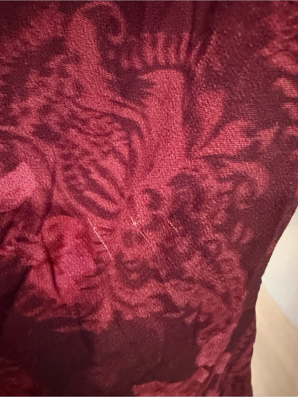 NWT PRINCESS POLLY Floral Bodycon Dress in Burgundy - Picture 3 of 4